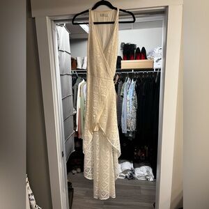 Abercrombie and Fitch white lace wrap dress- small